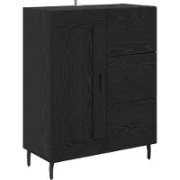 vidaXL Highboard 2 st Zwart Eiken 69,5 x 34 x 180 cm Bewerkt hout