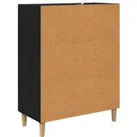 vidaXL Dressoir Zwart Eiken 70 x 34 x 90 cm Bewerkt hout