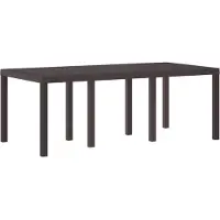 vidaXL Tuintafel, bruin, 200 x 100 x 73 cm, polyrotan