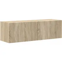 vidaXL Tv Wandkast Set 4 st Sonoma Eik Bewerkt hout