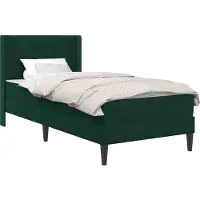 vidaXL Bedframe met matras Donkergroen 100 x 200 cm Fluweel