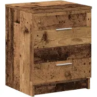 vidaXL Nachtkastje met 2 lades 40x36x50 cm oud houtkleurig