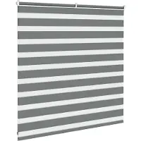 vidaXL Dubbele rolgordijn, donkergrijs, 140x100 cm, stofbreedte 135,9 cm, polyester