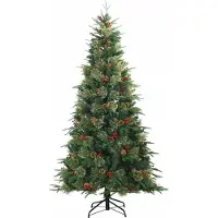 vidaXL Kunstmatige Hinged Kerstboom met 300 LED Groen 180 cm PE en PVC