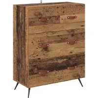vidaXL Hoge kast met plank 2 pcs Oudhout 69,5 x 34 x 180 cm