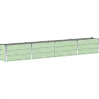 vidaXL Plantenbak Groen 320 x 40 x 45 cm Staal