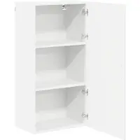 vidaXL Wandkast LUCCA Hoogglans Wit 50 x 31 x 100 cm Bewerkt hout