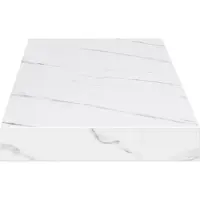 vidaXL Wandplank 2 st Wit Marmer 80 x 23,5 x 3,8 cm Bewerkt hout