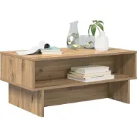 vidaXL Salontafel Artisan Eiken 80 x 46 x 35 cm Bewerkt hout