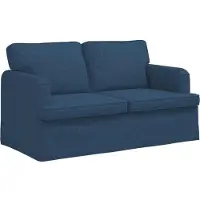 vidaXL Bank Blauw 144 x 80 x 85 cm Stof