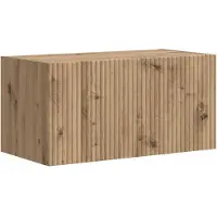 vidaXL TV Wandkast 2 st Ambachtelijk Eiken Bewerkt hout