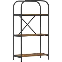 vidaXL Boekenplank 3-laags 60 x 30 x 109 cm Bewerkt hout Rook Eiken