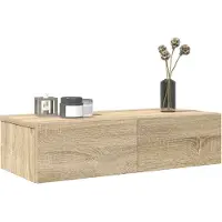 vidaXL Wandschap met lades 60x26,5x15cm bewerkt hout sonoma eikenkleur