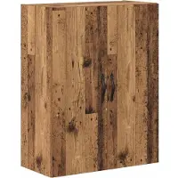 vidaXL Highboard 2 st Oudhout 69,5 x 34 x 180 cm Bewerkt hout