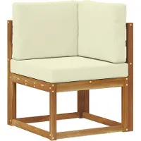 vidaXL Buiten bank set 6 pcs Natuurlijk en Crème Massief Acacia Hout