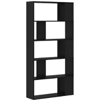 vidaXL Boekenkast 80 x 24 x 159 cm Bewerkt hout Zwart Eiken