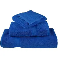 vidaXL Gastendoek SOLUND 4 st Blauw 15 x 21 cm 550 gsm