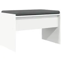 vidaXL Hallenbank met kussen Wit 63 x 38 x 40 cm