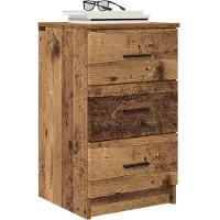 vidaXL Nachtkastje Oud hout 38 x 38 x 66 cm Bewerkt hout