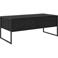 vidaXL Salontafel Zwart Eiken 100 x 46 x 40 cm Bewerkt hout