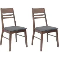 vidaXL Eetstoelen 2 st Massief Rubberhout Lichtbruin 43 x 54 x 89 cm