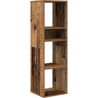 vidaXL Boekenkast 34x31x112 cm bewerkt hout oud houtkleurig