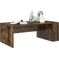 vidaXL Salontafel Rook Eiken 95 x 50 x 34 cm Bewerkt hout