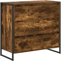 vidaXL Dressoir Rook Eik 79 x 36 x 75.5 cm Bewerkt hout