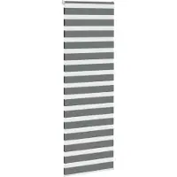 vidaXL Zebra rolgordijn 90x200 cm stofbreedte 85,9 cm donkergrijs