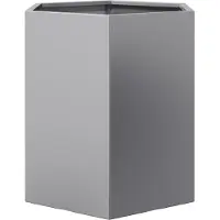 vidaXL Plantenbak zeshoek 46x40x45 cm staal wit