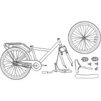 vidaXL Kinderfiets 20 Inch voor 6-11 jaar oud Donkerblauw