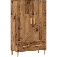 vidaXL Hoge kast 70x31x115 cm bewerkt hout oud houtkleurig