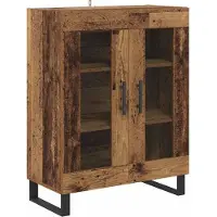 vidaXL Highboard 2 pcs Oud Hout 69,5 x 34 x 180 cm Bewerkt hout