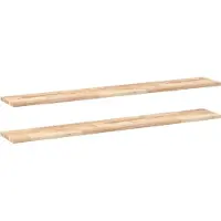 vidaXL Wandschappen 2 st zwevend 120x20x2 cm onbehandeld acaciahout