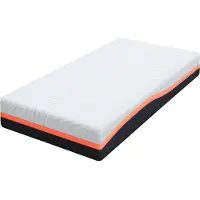 vidaXL Matras, wit en grijs, 90 x 200 cm, jacquardstof