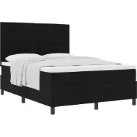 vidaXL Boxspring bed met matras met hoofdeinde Zwart 160 x 200 cm Stof