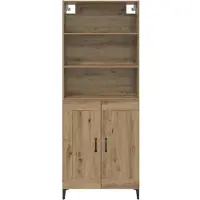 vidaXL Highboard 2 st artisanaal eikenkleurig 69,5 x 34 x 180 cm