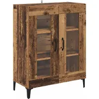 vidaXL Highboard Oud Hout 69,5 x 34 x 180 cm Bewerkt hout