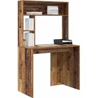 vidaXL Bureau, gerecycled hout, 91 x 50 x 149 cm, houtvezel