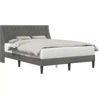 vidaXL Bedframe met hoofdeinde Donkergrijs 120 x 190 cm Fluweel