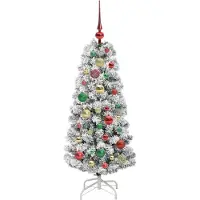 vidaXL - Kunstmatig - Gelen - Kerstboom - met - LED - -striplichten - 120 - cm - PVC