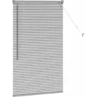 vidaXL Venetiaanse jaloezie zilver 130 x 80 cm 25 mm Aluminium