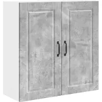 vidaXL Wandkast PORTO Beton Grijs 80 x 31 x 80 cm Bewerkt hout