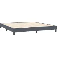 vidaXL Boxspring zonder matras fluweel donkergrijs 200x220 cm