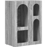vidaXL Dressoir ELST Grijs Sonoma 59 x 35 x 80.5 cm Bewerkt hout