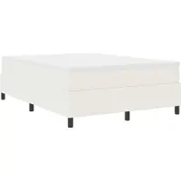 vidaXL Platformbedframe Crème 140 x 190 cm Corduroy stof