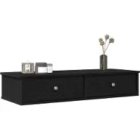 vidaXL Wandschap met lades 100x37,5x19 cm bewerkt hout zwart