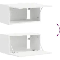 vidaXL TV Wandkast 2 pcs Wit Bewerkt hout
