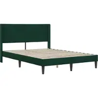 vidaXL Bedframe met matras Donkergroen 140 x 190 cm fluweel