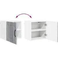 vidaXL Wandkast PORTO Grijs Sonoma 40 x 31 x 40 cm Bewerkt hout